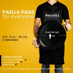 15 In Enameled Steel Paella Pan | 38 cm | 8 Servings